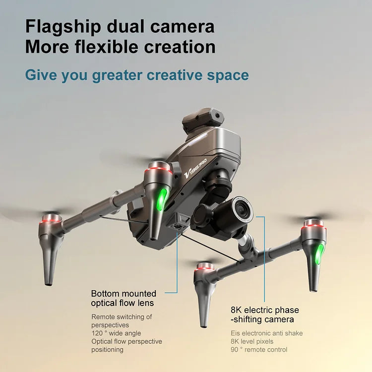 🔔 Drone with 8K camera for adults, v196 rc quadcopter with auto return, follow me, brushless motor, circular flight, waypoint, altitude hold, headless mode, 28 minutes long flight time!!