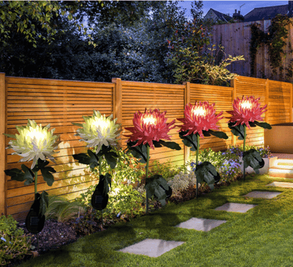 🎁  SPRING ARTIFICIAL Chrysanthemum SOLAR GARDEN STAKE LED