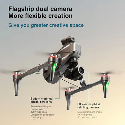 🔔 Drone with 8K camera for adults, v196 rc quadcopter with auto return, follow me, brushless motor, circular flight, waypoint, altitude hold, headless mode, 28 minutes long flight time!!